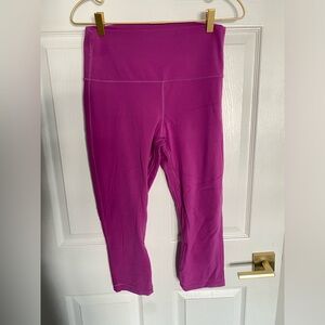 Lulu Lemon Cropped Purple-pink Leggings - Sz 10